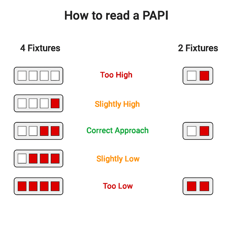 PAPI - Precision Approach Path Indicator - Pilot Controlled Lighting System